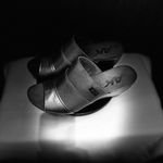 AK Sport Metallic Silver Slides Sandals Slip On Wedge Heel Akchanay Sz 9M Photo 1