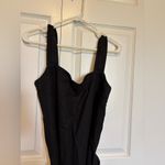 D96p 100% linen wide leg cropped jumpsuit minimalist quiet luxury Lithuania Black Size M Photo 1