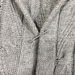 Vince Stella Alpaca Wool Cable Knit Hooded Duster Cardigan: Heathered Grey Photo 6