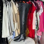 Cult Gaia New  Serena Thigh High Black Leather OTK Tall Kitten Heel Boots 35.5 Photo 2