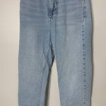 ZARA Women's Light Wash Extra High Waisted Raw Edge Hem Loose Leg Jeans 2 Photo 0