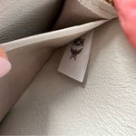 MCM NWOT  Embroidered Monogram Leather Zip Around Wallet in Oatmeal Cream Photo 9