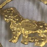 Vintage CELEBRITY NY Leo Zodiac Gold Tone Open Work Pendant signed Piece Photo 4