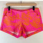 Lilly Pulitzer  Womens Shorts Pink Liza Floral Ribbed Hot Pants Low Rise Size 2 Photo 1