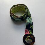 Vera Bradley  Black Floral Belt with Tortoise Buckle Photo 1