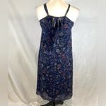 Modcloth Illuminated Elegance purple floral chiffon midi dress size small Photo 2