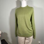 Lands' End VTG Knit Sweater Womens Small Green Crew Neck Long Sleeve Pullover Photo 2