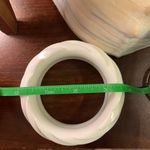 Vintage Bangle Bracelet Retro 80s Cream White Photo 4