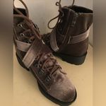 Steve Madden women velvet combat Extreme boots US 6 Photo 4