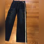 Nina Rossi high waist straight leg cargo denim pants size S Photo 5