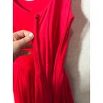 J.‎ Peterman Red Cotton Fit and Flare Dress Sleeveless Holiday Going Out Party Size 2 Photo 2