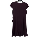 Karl Lagerfeld Paris Dress, Ruffle Detail, Burgundy, Sz 6, Office Cocktail Event Photo 4