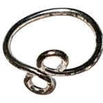 Adjustable Silver Infinity Knot Open Ring Size 5.5 A125 Photo 0