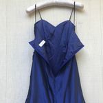 Metallic Blue Fiesta sweetheart gown formal dress Size 6 Photo 5