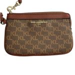 Karl Lagerfeld NWT Karl‎ Lagerfeld Monogram Leather Wristlet Mini Bag Wallet Photo 2