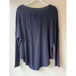 Free People  Black Waffle Knit Henley Size XS Photo 1