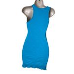 Simon Miller Mawga Asymmetric Tank Ribbed Mini Dress sz S Blue Photo 1