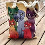 Cat print tote Photo 8