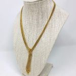 Sterling Silver  with gold overlay, layered tassel necklace Photo 1
