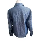 Rag and Bone Jessie Linen Blend Blue Chambray Shirt Jacket Button Size Large Photo 1