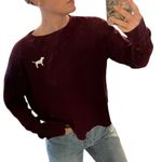 PINK - Victoria's Secret Victoria’s Secret PINK maroon cropped long sleeve thermal Photo 2