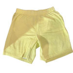 Lands' End Elastic Waistband Yellow Corduroy Shorts Size Petite Medium Photo 0