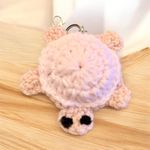 Handmade Pink Crochet Turtle Keychain Photo 2