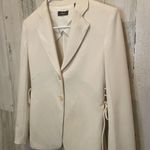 Theory  Admiral Crepe Lace-Up Blazer - Ivory/Off-White Size 0 Photo 10
