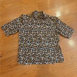 Anthropologie leopard print short sleeve mock turtleneck Photo 0