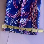 J. Crew Collection 100% Silk Dress Pants Coral Navy Floral Abstract Print Sz 2 Blue Photo 6