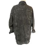 American Eagle Oversized Boyfriend Denim Jacket Black Acid Wash Womens Medium Photo 1
