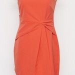 Lauren Ralph Lauren Coral Twist Detail Cocktail Dress Size 2 Orange Photo 0