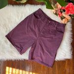 Purple High Waisted Shorts 90s Vintage Mom Style Eggplant Size 30 Photo 0