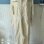 Free People NWT  Sandrine Rose Coveralls Denim Jumpsuit ~ Snow ~ Small Photo 0