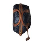 Ralph Lauren Black Leather Diamond Quilted Doctors Boston Duffle Bag Photo 4