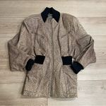 American Vintage Vintage Michael Hoban North Beach Leather Cheetah Leopard Jacket Size M Photo 0