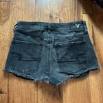 American Eagle  Outfitters Jean Shorts Black High-Rise Photo 1