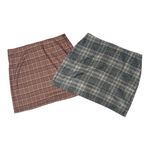 SheIn Tartan Checkered Plaid A-line Mini Skirt Red XL Photo 8