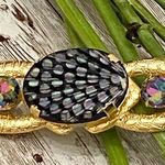 Unique Vintage  Peacock Cabochon Brooch Photo 0