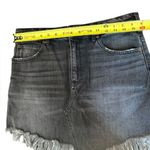We The Free Free People  Bailey Black Denim Mini Skirt Frayed Hem Size 29 NWOT Photo 6