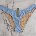 J.Crew Curved Waist Cheeky Bikini Bottoms in Mist Blue Size L New Photo 0