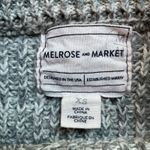 Melrose and Market Gray Black Plaid Mock Turtleneck Sweater Knit Cotton Blend XS Photo 6