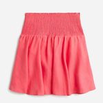 J.Crew Smocked Waist Linen Mini Skirt in Brillant Papaya - Sz M 💚🎀 Photo 1