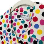 Vintage 80s Multicolor Polka Dot Midi Dress White Size XL Photo 5