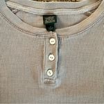 Wild Fable  Blush Pink Long Sleeve Thermal Waffle Knit Henley Crop Shirt M Photo 4