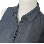 Brunello Cucinelli  Denim Cold Shoulder Top Women’s XS Dark Wash Puff Sleeve Photo 7