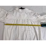 AQUA  White Lace Trim‎ Long Sleeve Button Down Blouse Top - XS Photo 6