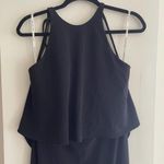 Halston Heritage  Black High-Neck Gown with Draped Ruffle Back Size 4 Photo 3