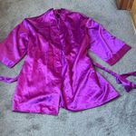Dreamgirl  Purple Satin Two Piece Robe & Chemise Set SIZE 1X/2X Photo 0
