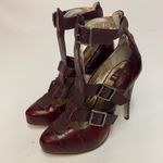Dolce Vita Ostrich leather gladiator platform heels size 7 A9 Red Photo 2